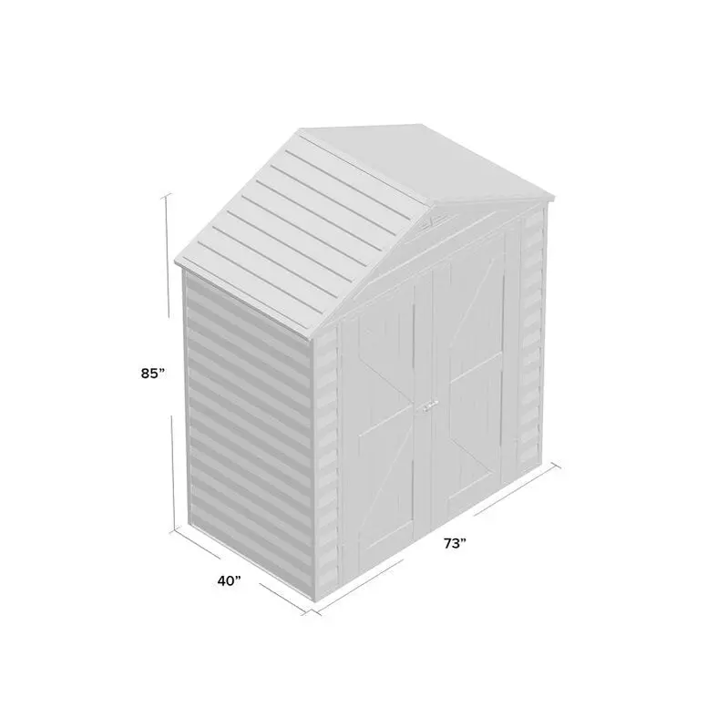 SkyLight 6'W x 3.5'D Compact Plastic Storage Shed – UV-Resistant, Low-Profile Outdoor Storage