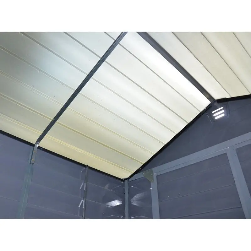SkyLight 6'W x 7.5'D Polycarbonate Storage Shed – Impact-Resistant, Light-Diffusing Wall Panels