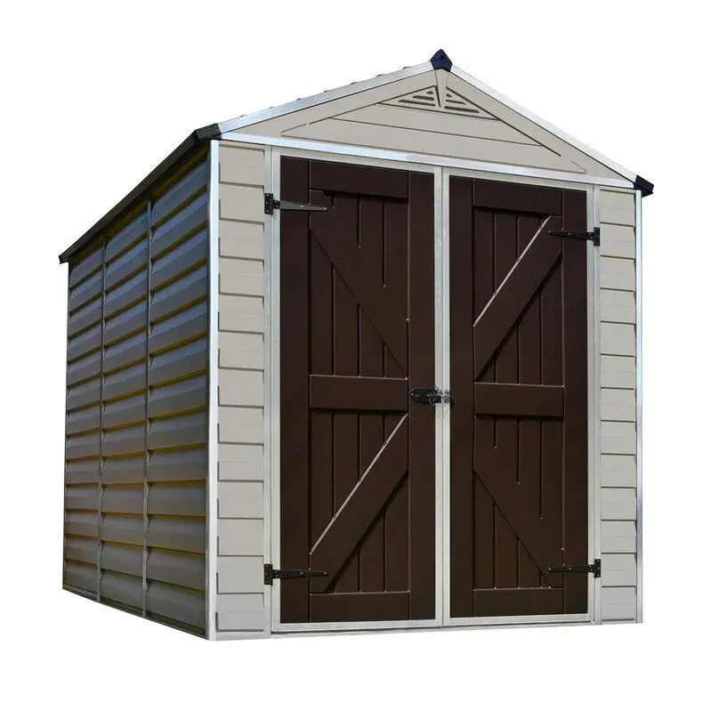 SkyLight 6'W x 8'D Heavy-Duty Plastic Storage Shed – Reinforced Structure, Enhanced Weather Protection
