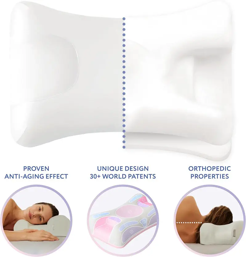 SLEEP & GLOW Omnia Adjustable Beauty Pillow – Contoured Memory Foam with Anti-Aging Support