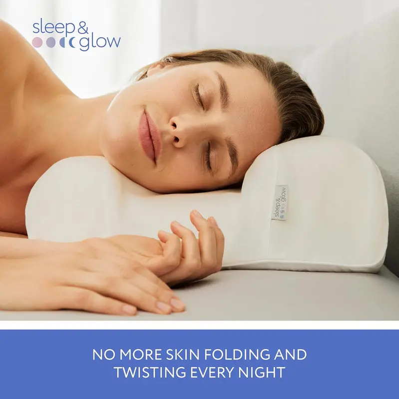 SLEEP & GLOW Omnia Adjustable Beauty Pillow – Contoured Memory Foam with Anti-Aging Support