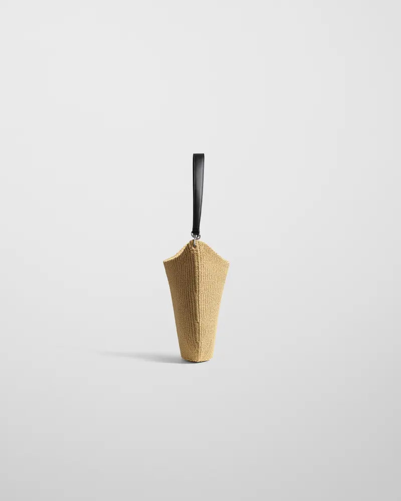 Small Slope Sling Bag In Natural Woven Viscose