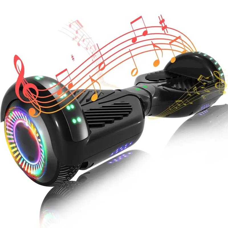 Smart Hoverboard with Dual 250W Motors, Bluetooth App Integration & RGB Lighting