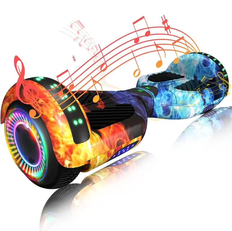 Smart Hoverboard with Dual 250W Motors, Bluetooth App Integration & RGB Lighting
