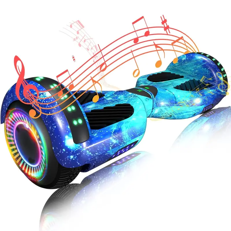 Smart Hoverboard with Dual 250W Motors, Bluetooth App Integration & RGB Lighting