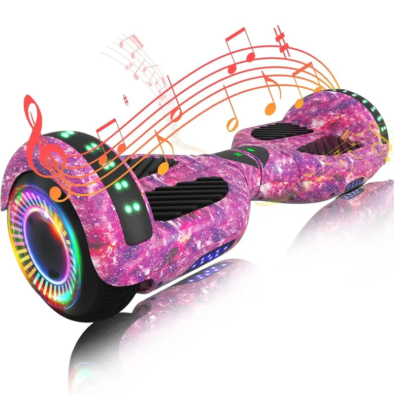 Smart Hoverboard with Dual 250W Motors, Bluetooth App Integration & RGB Lighting