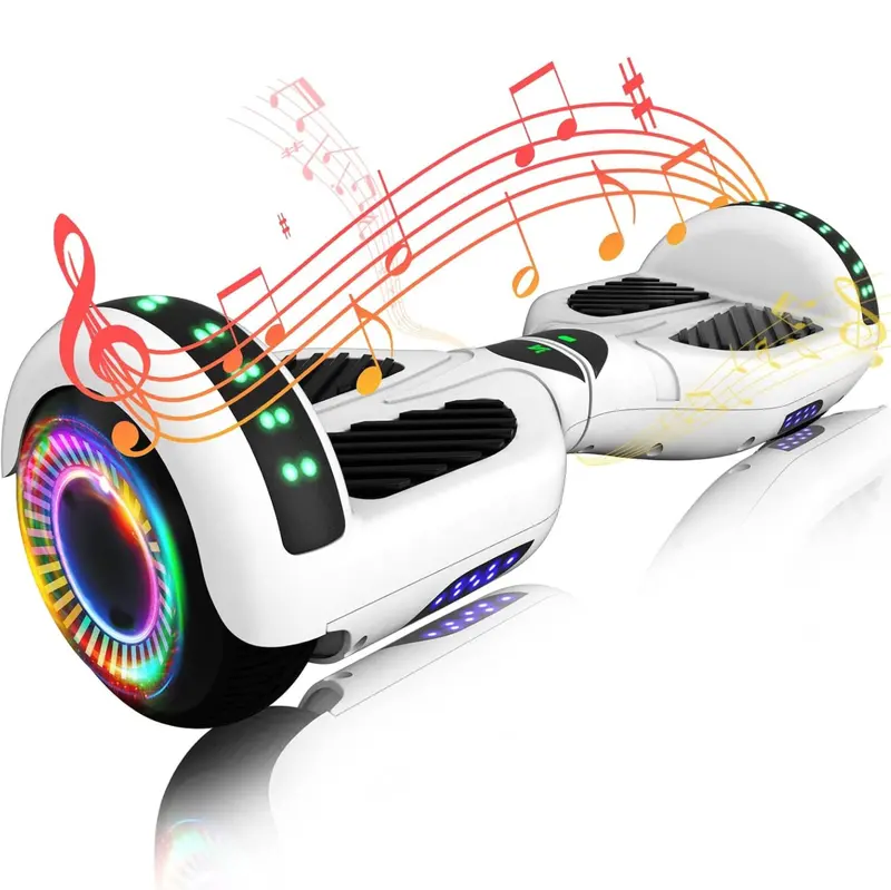 Smart Hoverboard with Dual 250W Motors, Bluetooth App Integration & RGB Lighting 2