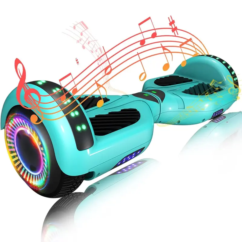 Smart Hoverboard with Dual 250W Motors, Bluetooth App Integration & RGB Lighting
