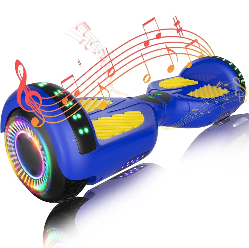Smart Hoverboard with Dual 250W Motors, Bluetooth App Integration & RGB Lighting