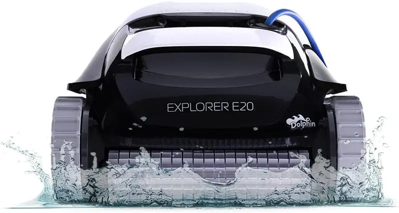 Smart Robotic Pool Cleaner for In-Ground & Above-Ground Pools – Top-Loading Filter + Scrubbing Brush, Up to 30 ft Coverage