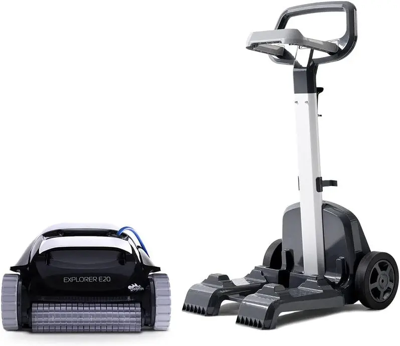 Smart Robotic Pool Cleaner for In-Ground & Above-Ground Pools – Top-Loading Filter + Scrubbing Brush, Up to 30 ft Coverage
