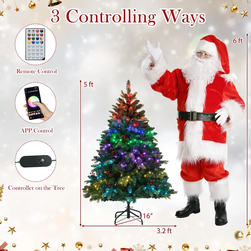 Smart Wi-Fi Christmas Tree – APP-Controlled RGB Lights and Remote Operation