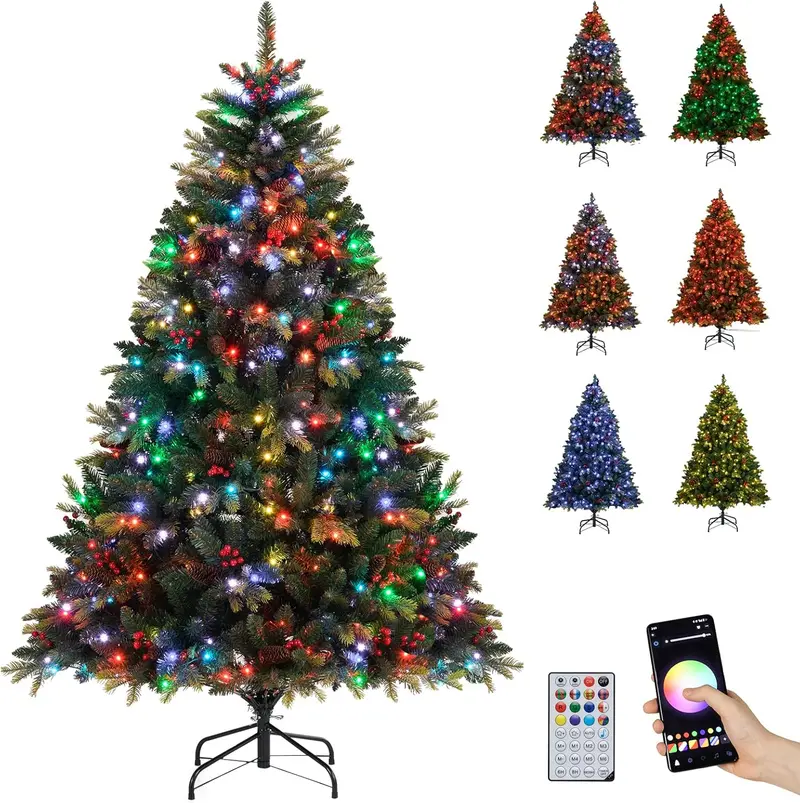 Smart Wi-Fi Christmas Tree – APP-Controlled RGB Lights and Remote Operation