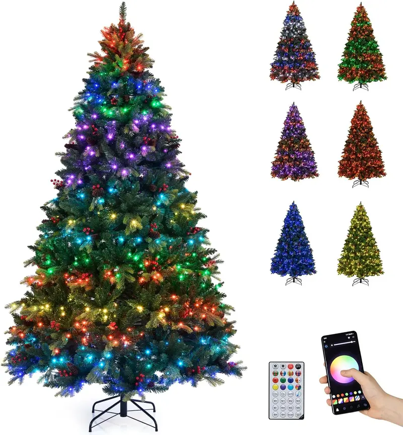 Smart Wi-Fi Christmas Tree – APP-Controlled RGB Lights and Remote Operation