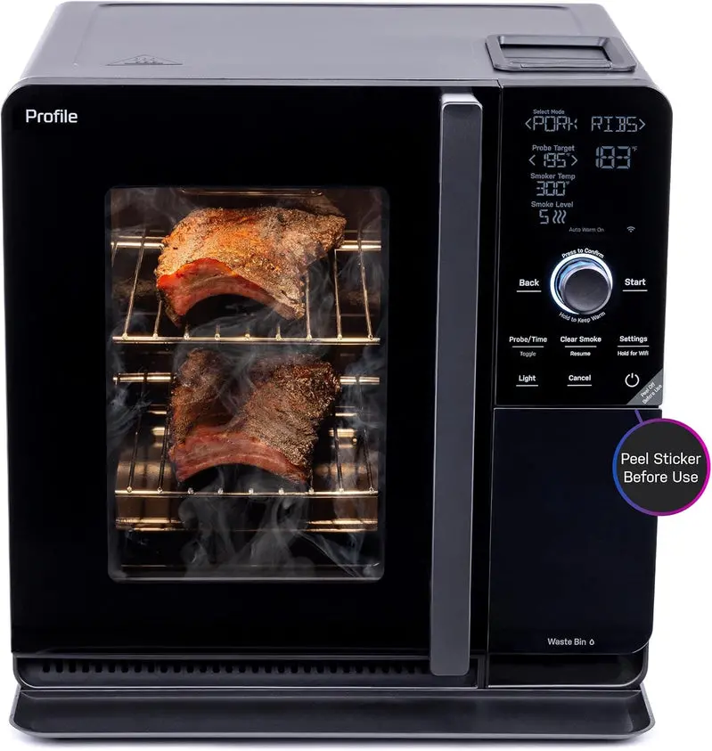 Smart WiFi Pellet Smoker for Countertops – Active Smoke Filtration, 5 Smoke Intensity Levels