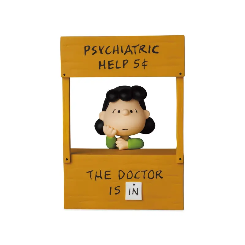 Snoopy & Peanuts Collectible Statue – ‘Psychiatric Help’ Lucy Figurine Inspired by Classic Comic Strip