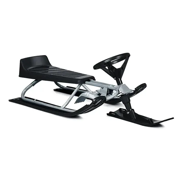 Snow Racer Sled with Dual Brake Control – Stable Slider Board, All-Terrain Gliding Design