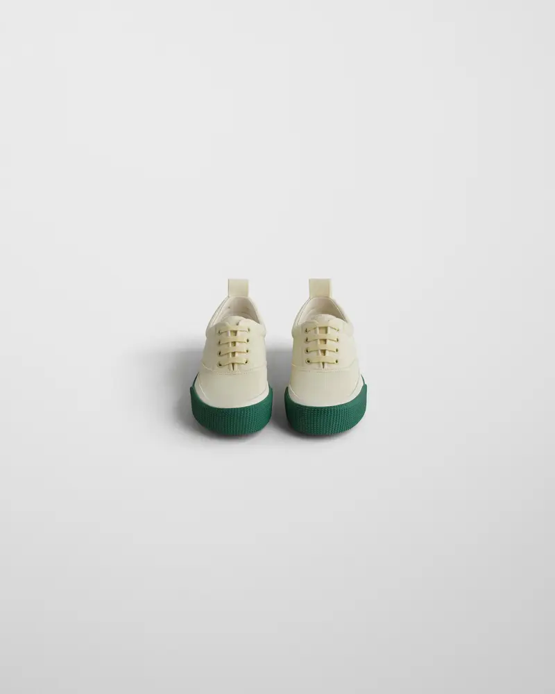 Soft Yellow Canvas Lace-Up Plimsole Sneakers 2