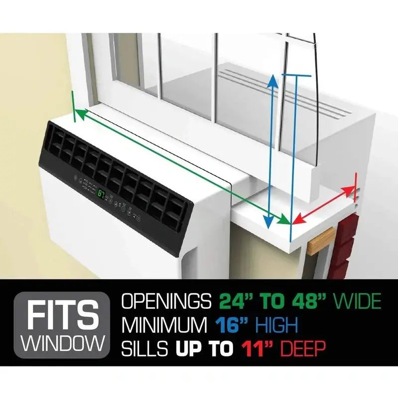 Soleus Air 8,000 BTU WiFi-Enabled Hybrid Window AC Unit – Saddle-Mount Design for Easy Installation