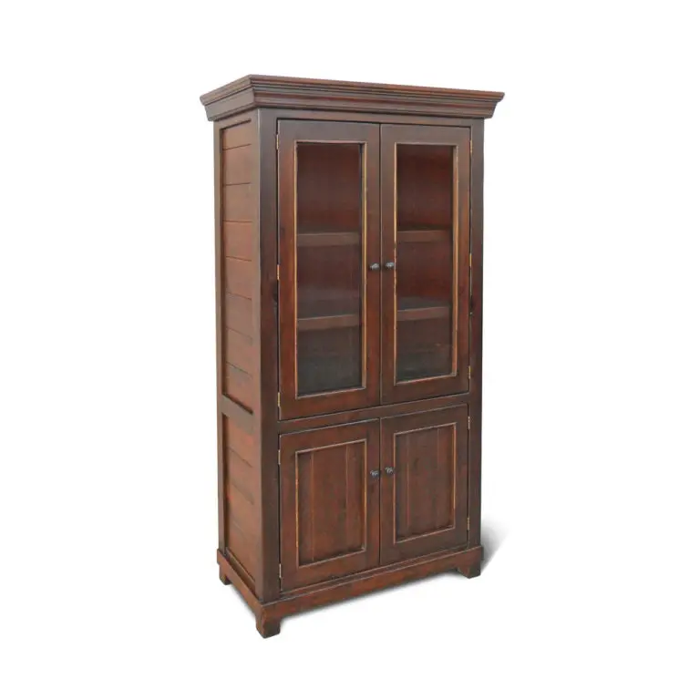 Sonoma Modern Open-Display Cabinet – Combines Visible Shelving with Concealed Cabinet Storage