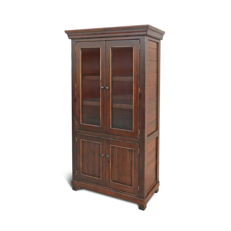 Sonoma Modern Open-Display Cabinet – Combines Visible Shelving with Concealed Cabinet Storage