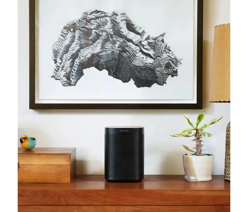 Sonos One (Gen 2) Smart Speaker – Wireless, Voice-Activated Speaker Compatible with Alexa & Google Assistant