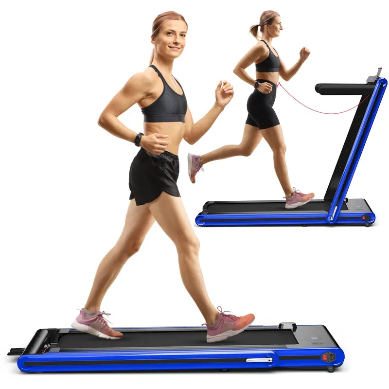 Space-Saving Under-Desk Treadmill – Foldable Electric Model with 2.25HP Motor and Digital LED Interface