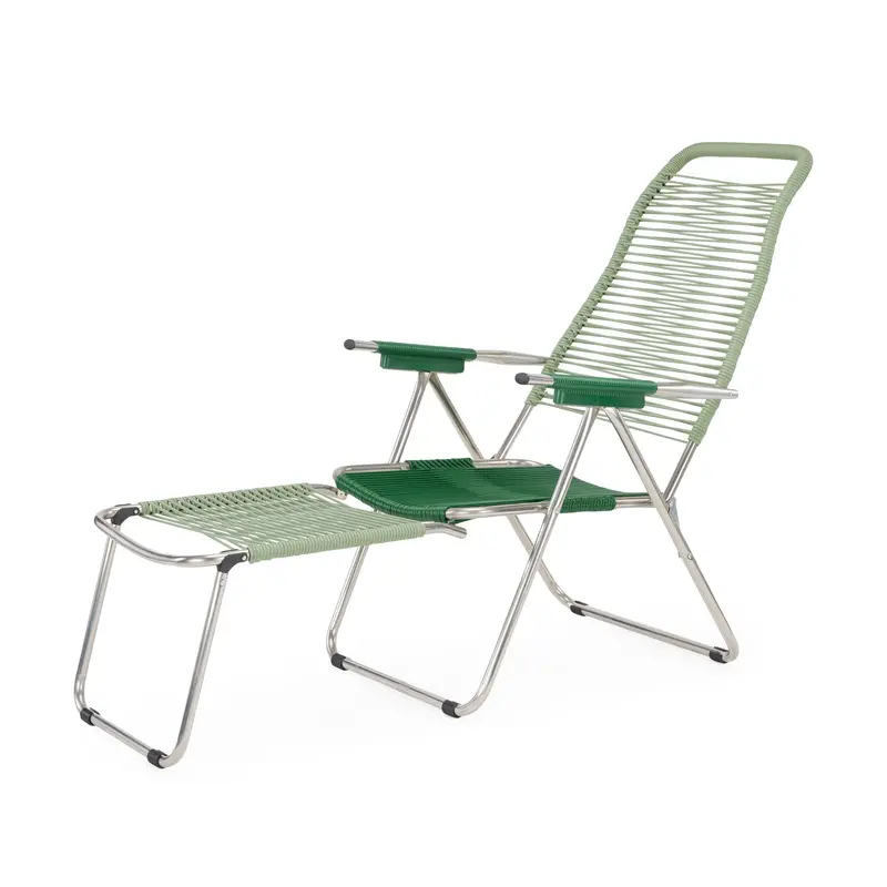 Spaghetti Sage Green Outdoor Lounge Chair – Weather-Resistant Seating