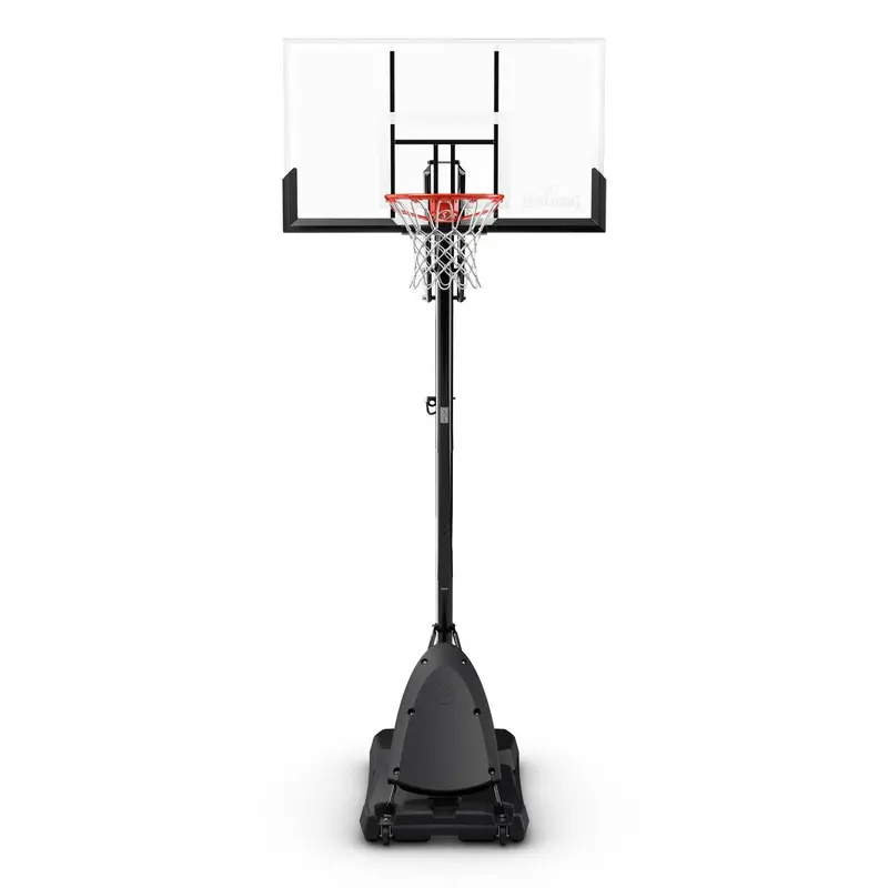 Spalding 54" Portable Basketball System with Shatterproof Polycarbonate Backboard and Adjustable ExactaHeight Mechanism