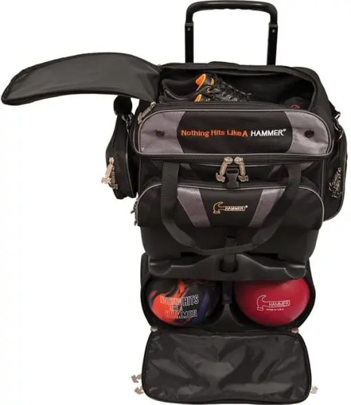 Stackable 4-Ball Bowling Bag Designed for Convenient Transport and Space-Saving Storage
