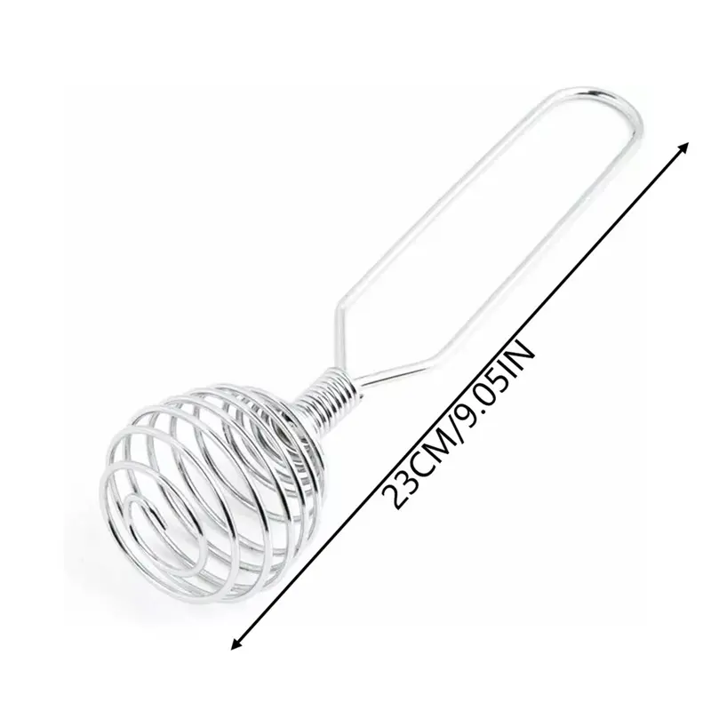 Stainless Steel Coil Whisk – Spring-Style Hand Whisk for Cream, Eggs, Sauces, and Light Batters