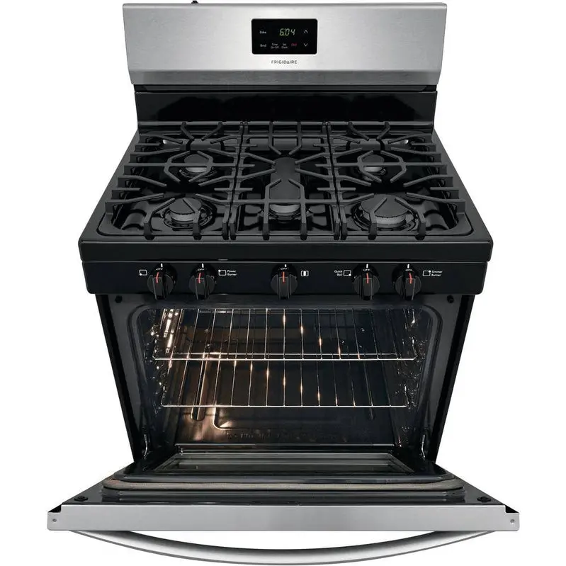 Stainless Steel Freestanding Gas Range – 30" Wide, 5-Burner Configuration by Frigidaire