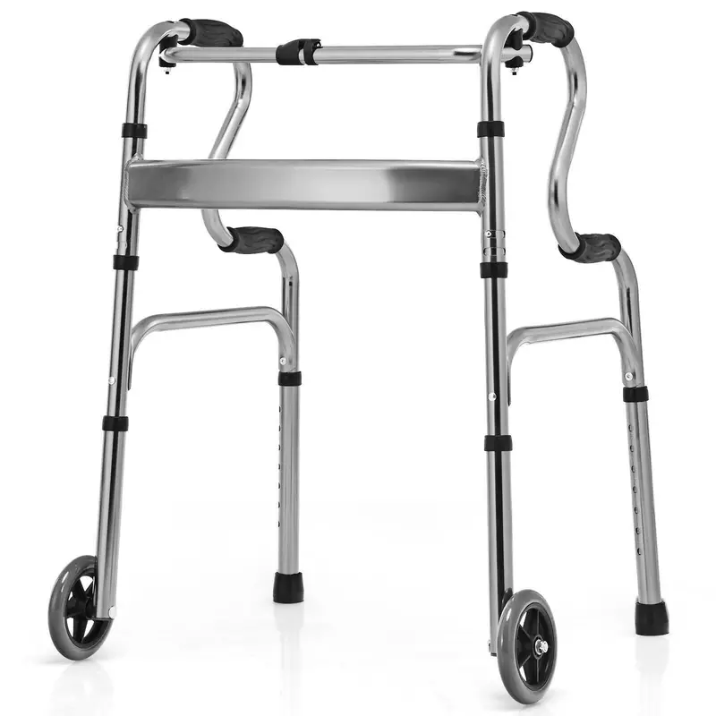 Standard Folding Walker – Sturdy Mobility Aid Supporting Up to 440 Pounds