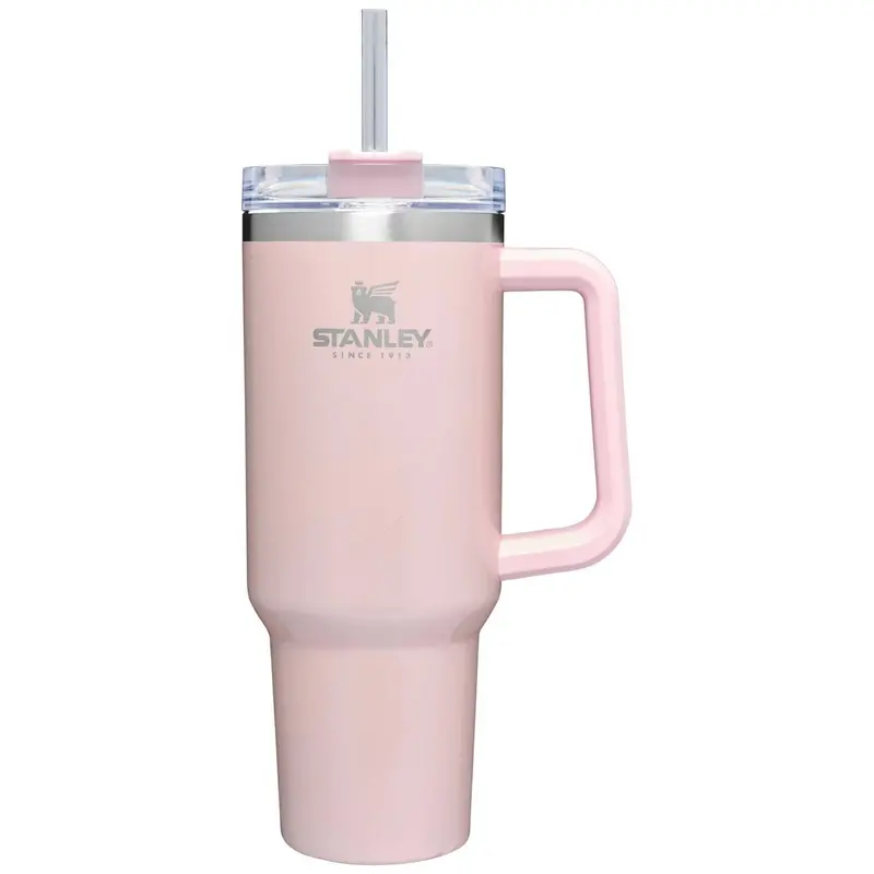 Stanley Adventure Quencher 40 oz Vacuum-Insulated Stainless Tumbler – Parfait Pearlescent Pink