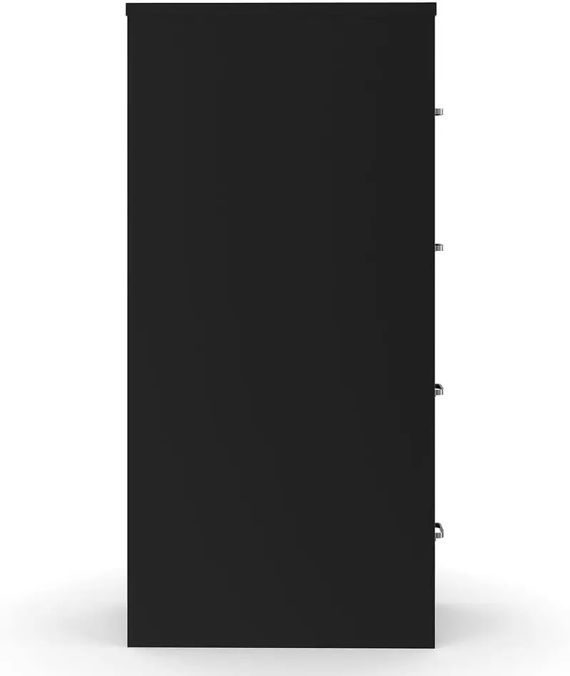 STAPLES Lockable 4-Drawer File Cabinet – Black, 25" Depth × 15" Width for Secure Document Storage