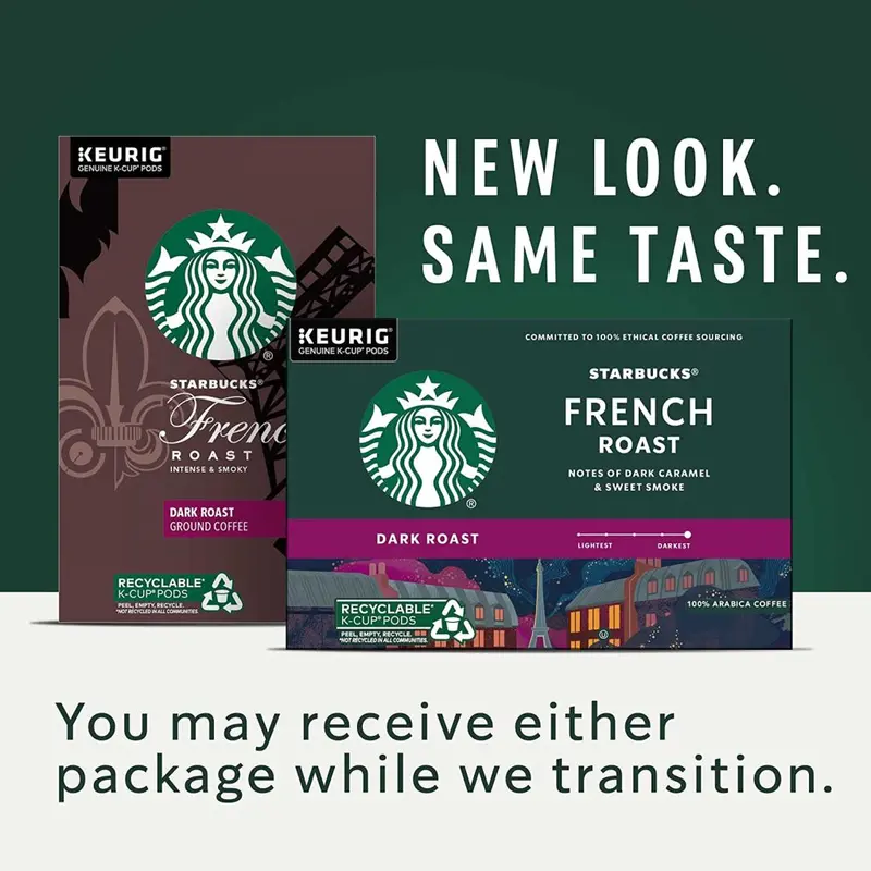 Starbucks French Roast K-Cup Pods – Dark Roast Arabica Coffee, 96-Count Box Compatible with Keurig Brewers