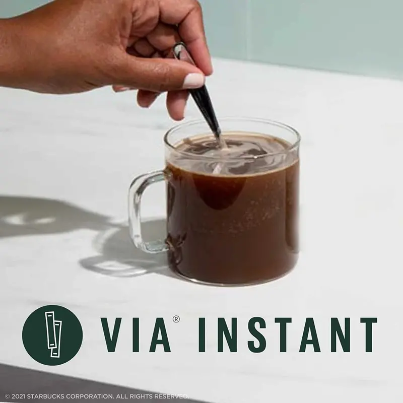 Starbucks VIA Instant Italian Roast Decaf – Rich Dark Roast Arabica, 50 Individually Wrapped Single-Serve Packets