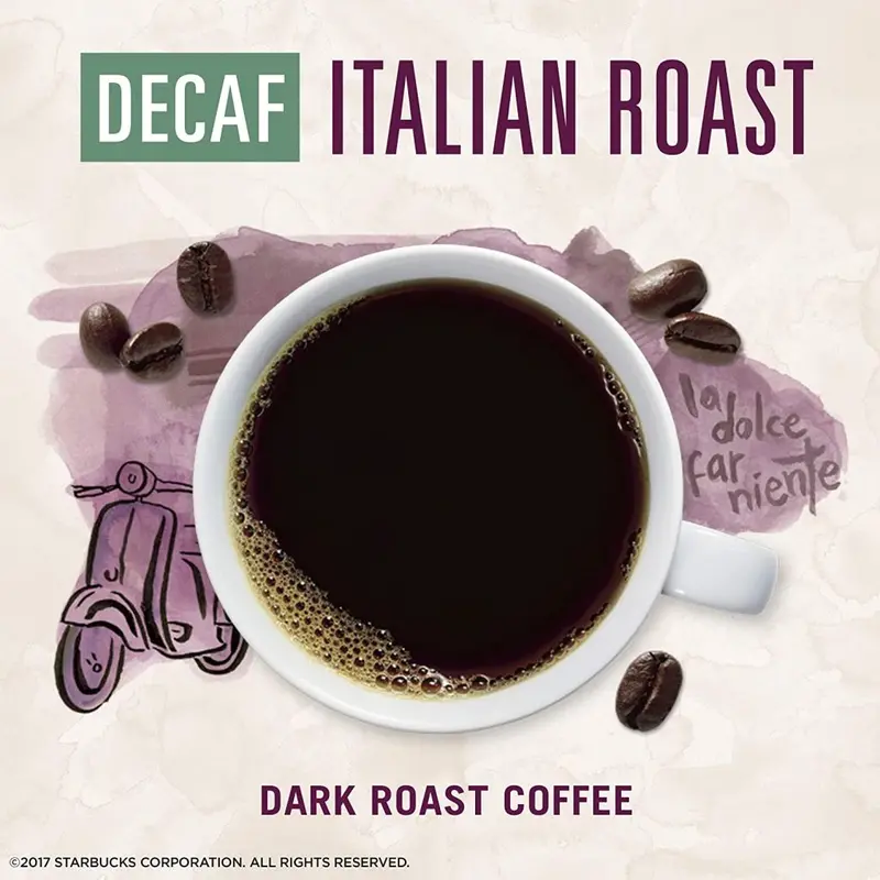 Starbucks VIA Instant Italian Roast Decaf – Rich Dark Roast Arabica, 50 Individually Wrapped Single-Serve Packets