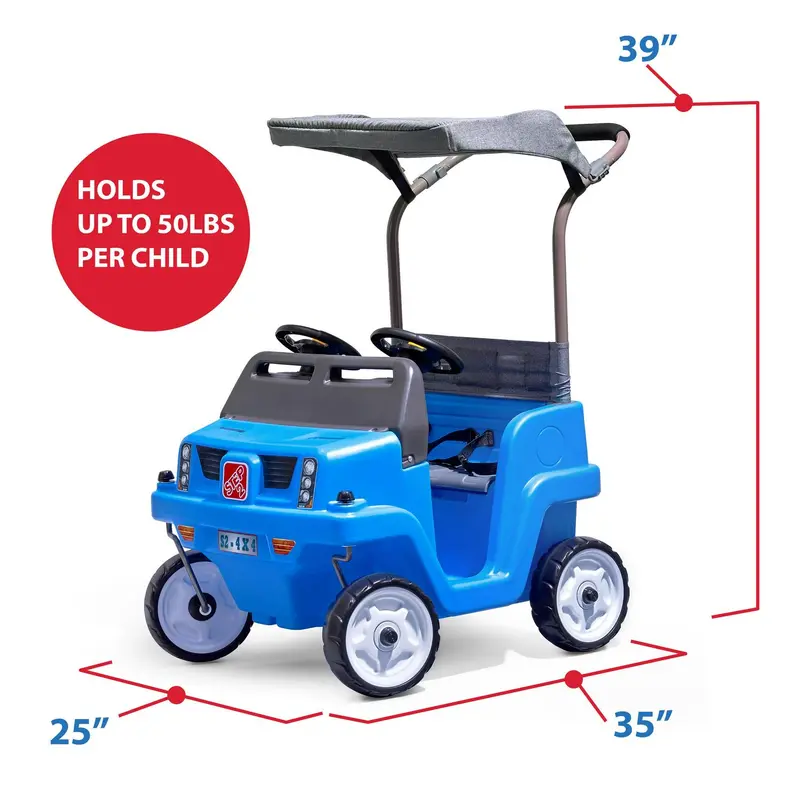 Step2 Side-by-Side Push SUV Ride-On Toy – Two-Seat Toddler Vehicle with Realistic Design and Easy-Push Mobility