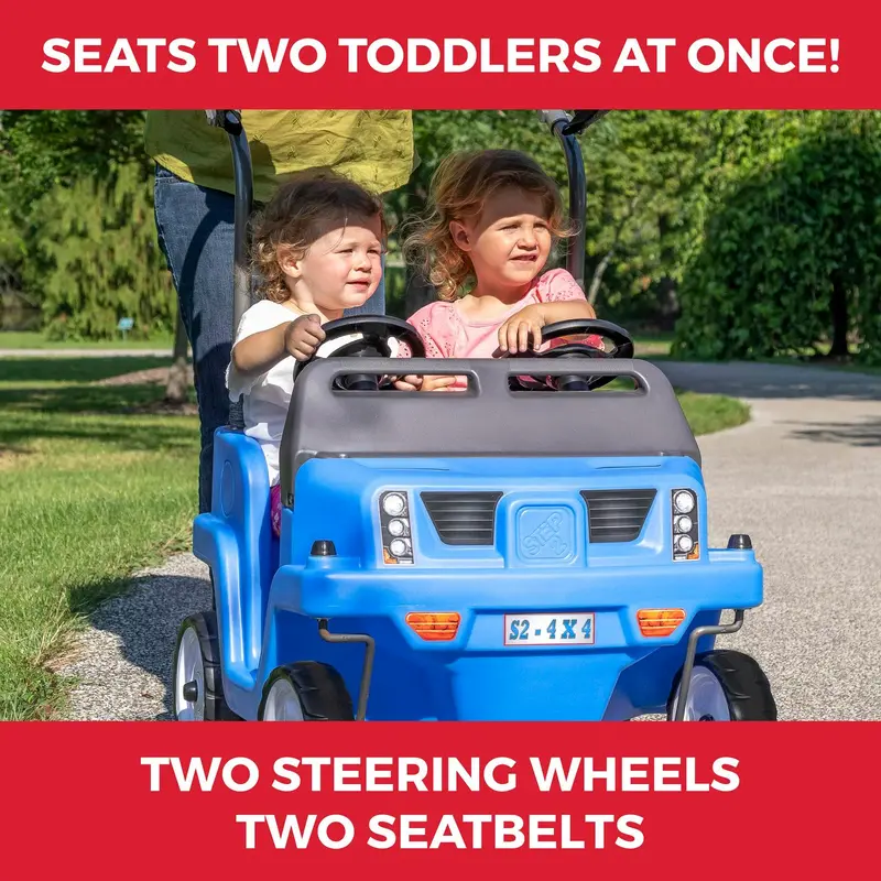 Step2 Side-by-Side Push SUV Ride-On Toy – Two-Seat Toddler Vehicle with Realistic Design and Easy-Push Mobility