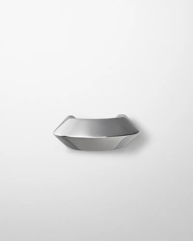 Sterling Silver Orb Cuff Bracelet With Polished Finish