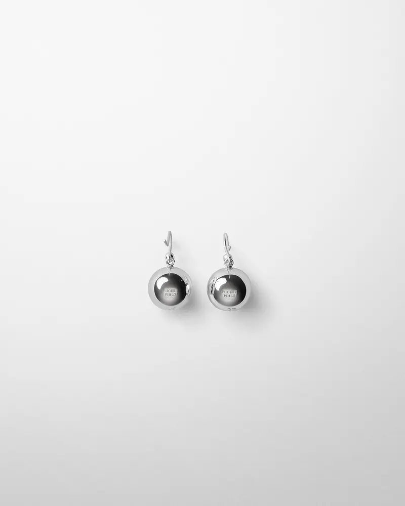 Sterling Silver Sphere Drop Earrings 2