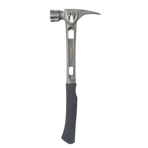 Stiletto TB3MC Ti-Bone III Titanium Hammer – 15 oz, Milled Striking Face, Ergonomic Curved Handle