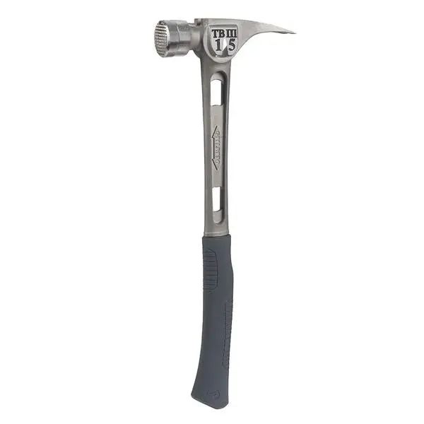 Stiletto TB3MC Ti-Bone III Titanium Hammer – 15 oz, Milled Striking Face, Ergonomic Curved Handle
