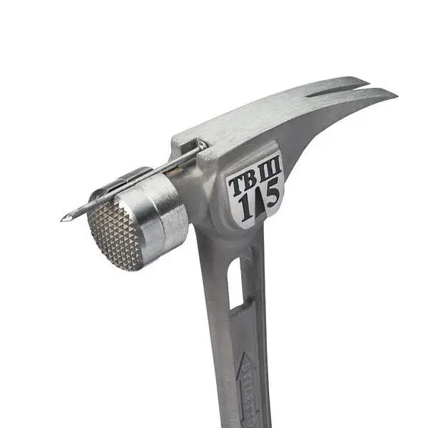 Stiletto TB3MC Titanium Framing Hammer – 15 oz, Precision-Milled Face, Contoured Non-Slip Grip