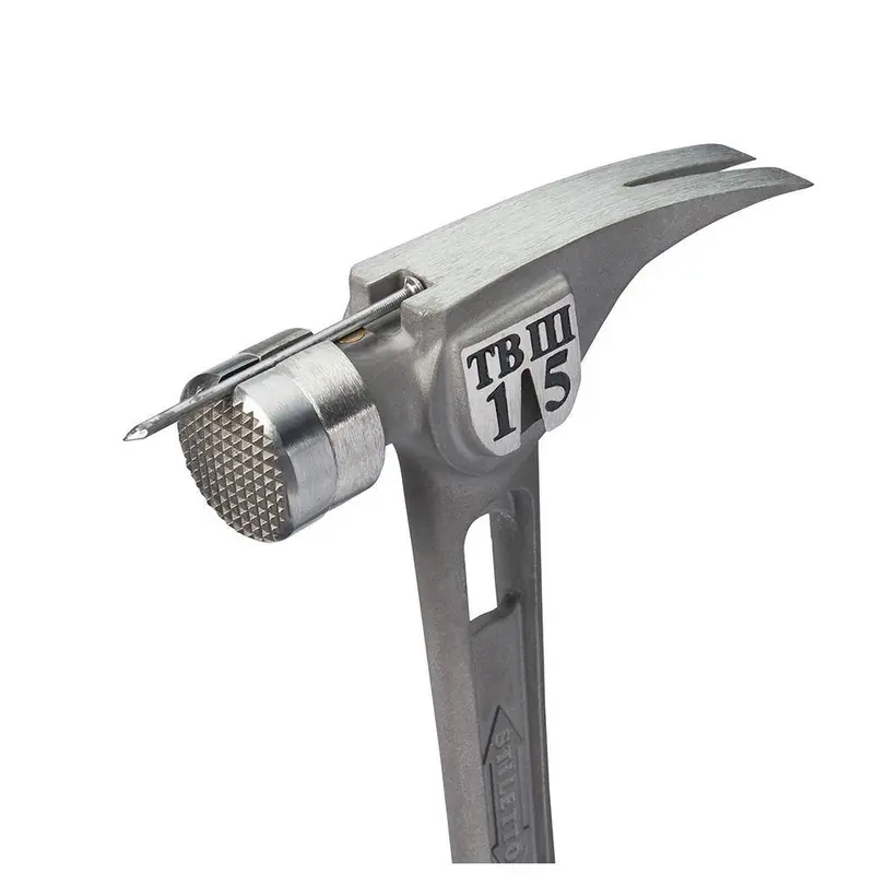 Stiletto TB3MC Titanium Hammer – 15-Ounce Professional Tool with Ergonomic Curved Handle & Precision-Milled Face