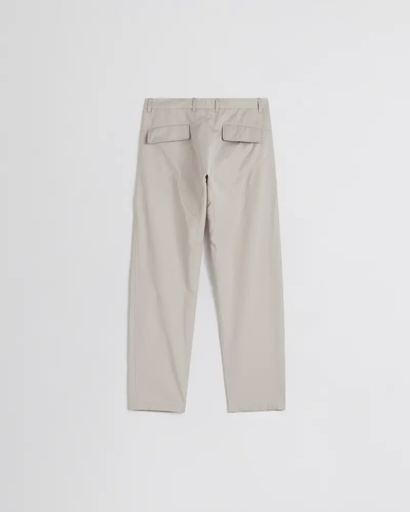 Stone Cotton Arch-Trouser With Curved Leg Design 2