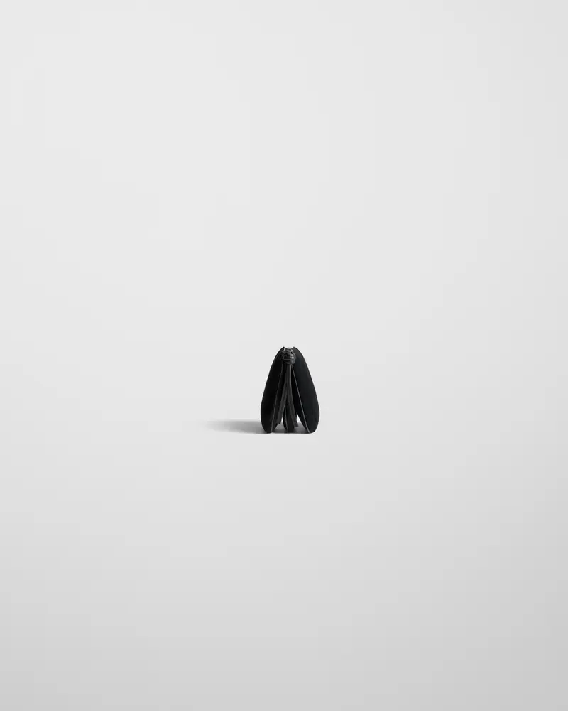 Structured Pocket Gig Bag In Black Suede Leather