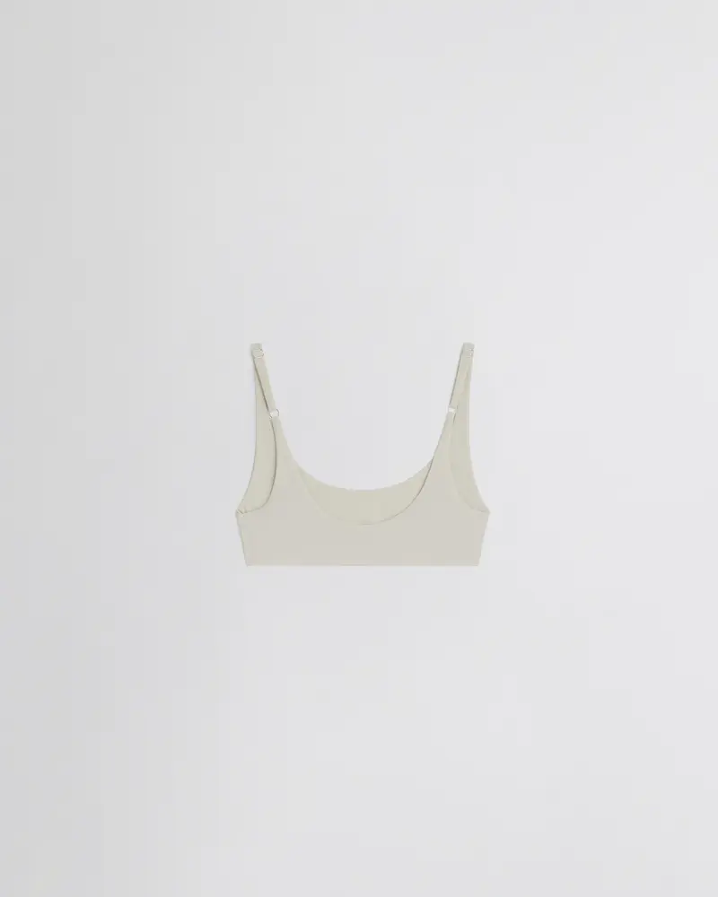 Stucco Polyamide Scoop Neck Bikini Top 2