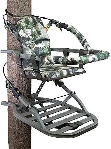 Summit Viper SD Tree Climbing Stand – Compact Aluminum Design with Integrated Harness & Comfort Seating
